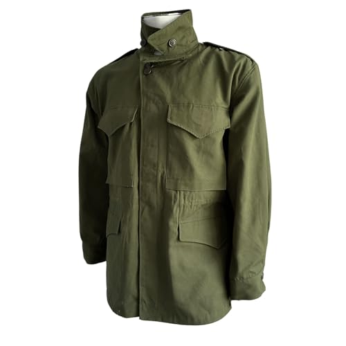 M43 Field Jacket with Cap WW2 M1943 Uniform Vintage Men Olive Cotton Cargo Jackets WWII US M-1943 Trench Coat OD3