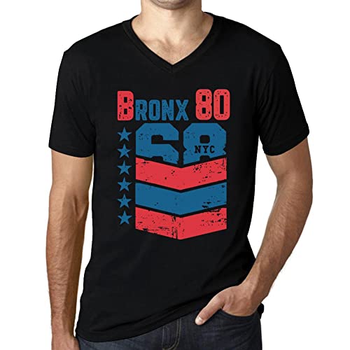 T-Shirt Graphique Bronx 80 Homme Noir - Idée Cadeau Vintage 1944 Premium