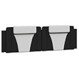 vidaXL Upholstered Headboard Cushion in Faux Leather-Black/White 72