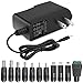 5V 1A AC Adapter DC5V Power Supply Cord with 11 Plug Tips AC to DC 5Volt 1A 500mA 400mA 200mA 100mA Power Adapter for Baby Monitor Graco Swing Camera Raspberry Pi USB Type-C 5V Wall Charger 6FT