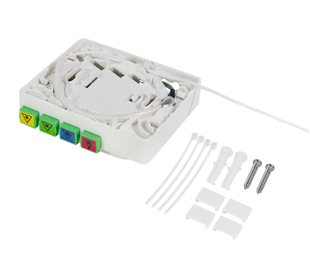 FTTH-Anschlussbox LOGILINK FB4SC50, 4X SC/APC, mit 50 m Verlegekabel