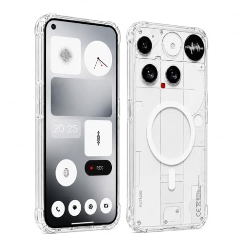 JProtect für Nothing Phone 3 Hülle für MagSafe (TOP Schutz & Magnetkraft) Magnetische Handyhülle Transparent für Nothing Phone 3 Hülle Magnet für MagSafe Zubehör Durchsichtiges Case Stoßfest