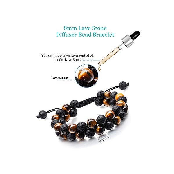 Adjustable-Lava-Rock-Stone-Essential-Oil-Diffuser-Bracelet-Braided-Rope-Stone-Yoga-Beads-Bracelets-for-Men-Women Essential Oil Bracelet for Men Diffuser Stone Lava Bracelet Adjustable Beads Bracelets for Aromatherapy Men Women Gifts
