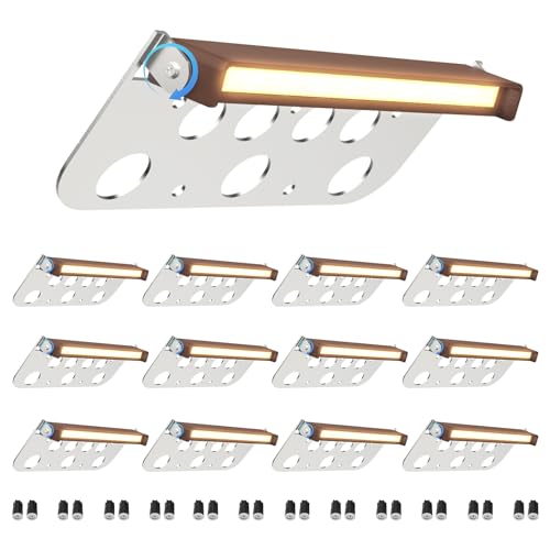 Taoesy 12 Pack 7 Inch Retaining Wall Lights, 5W 2700K Soft White LED Hardscape Lighting, 12V AC/DC...