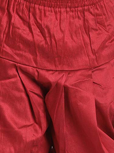 Image of VASTRAMAY Boy Silk Blend Solid JBN Creation Kurta and Dhoti Pant Set