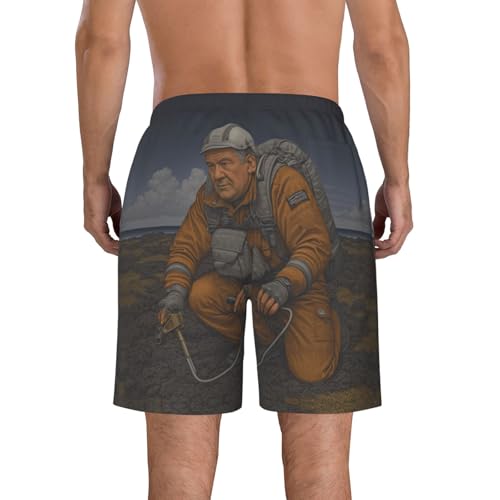 Pacific Ocean Biological Print Mens Casual Shorts Drawstring Summer Beach Stretch Shorts Novelty Swimtrunks3