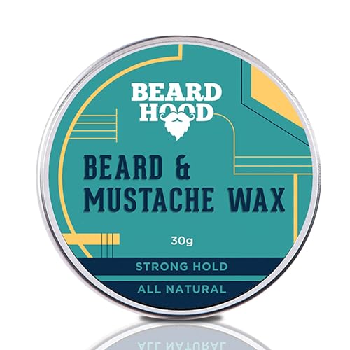 Beardhood All Natural Mustache And Beard Wax For Strong Hold, Nat...