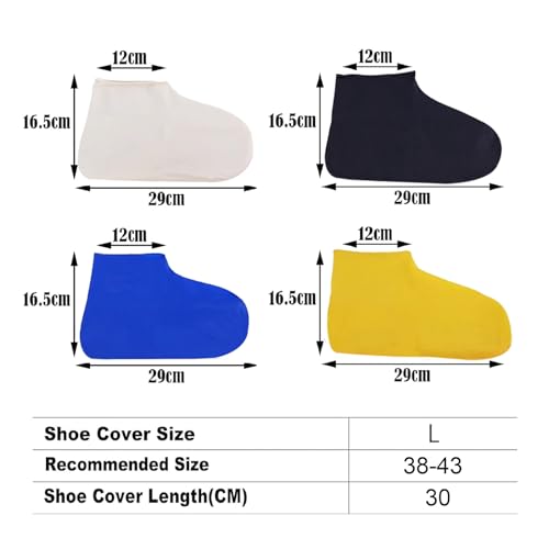 ZenithyrEn 4 Paar Schuhüberzieher Wasserdicht, Regenschutz Schuhe, Silikon Überschuhe, Einfach Anzuziehen, Hohe Elastizität, Rutschfest, Abriebfest, Ideal Für Regen und Schnee