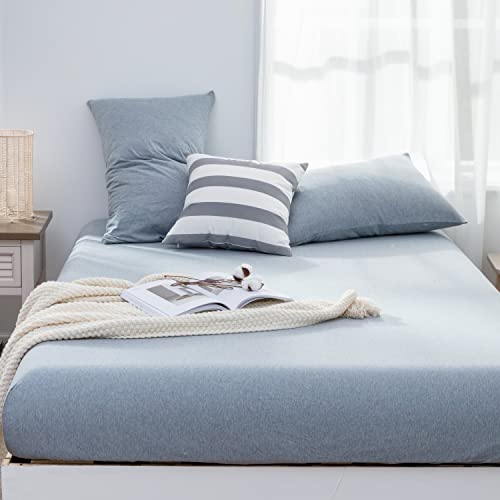 LIFETOWN 100% Jersey Knit Cotton Sheet, Extra Deep...