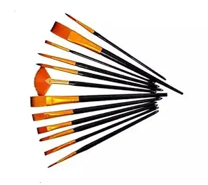 ECLET Art Brush Set for Artists, Painting Brushes Set of 12 Professional Round Pointed Tip Nylon Hair Artist Acrylic Paint Brush for Acrylic/Water Colour/Oil Painting Item 45