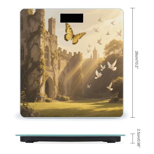 Báscula digital de baño con vidrio templado LCD miniatura 2