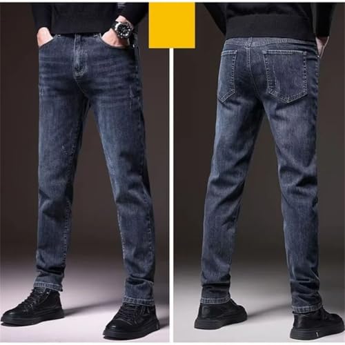 Men Denim Pants Slim Fit Narrow Leg Denim Trousers Chic Daily Streetwear Jeans3