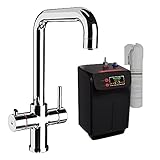 Ellsi 3 in 1 Instant Boiling Hot Water Dispenser Kitchen Sink Mixer Tap with Tank & Filter (Chrome)