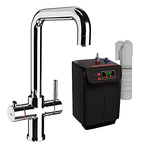 Ellsi 3 in 1 Instant Boiling Hot Water Dispenser Kitchen Sink Mixer Tap with Tank & Filter (Chrome)