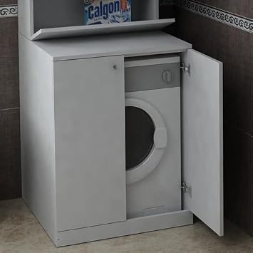 Washing Machine Cabinet Poyraz Bottom White