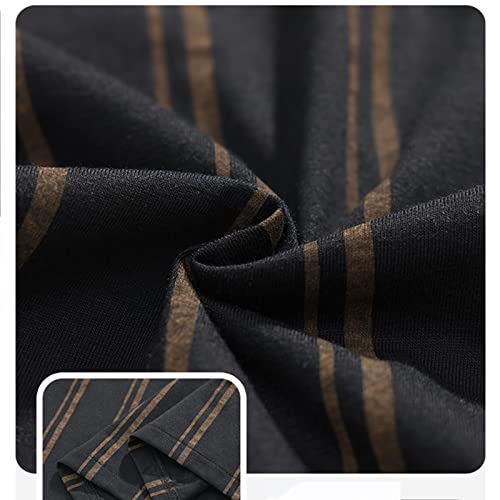 GHYUBYER Men's Cotton Robe 3-Pack Lightweight Long-Sleeved Pants Pajama Set, Soft Bathrobes for Spa and House (Color : Style 5, Size : X-Large)3