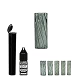 Rollers-Vortex-Clear Colors- 8,9,10,11,12mm Sizes (RYO Glass Tips) Tube, Gluegar 10ml (Grey-1p, 11mm)