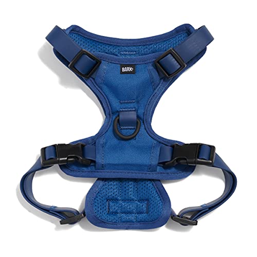 Barkbox Small, Large, X-Large, Medium Dog Harness, No-Pull - Adjustable Mesh and Rubber Harness | Durable, Water Resistant, & Machine Washable | for Dogs and Cats | (Size: Small, Color: Navy)