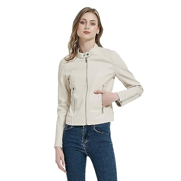 Adhdyuud Vrouwen Casual Lederen Jas Jas Herfst Moto Biker Rits Jas Zwart Geplooide Bovenkleding