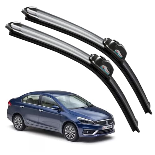 Image of Frameless Rubber Car Wiper Blades Set of 2 Compatible with (Ciaz (2012-2018) (D-24,P-16))