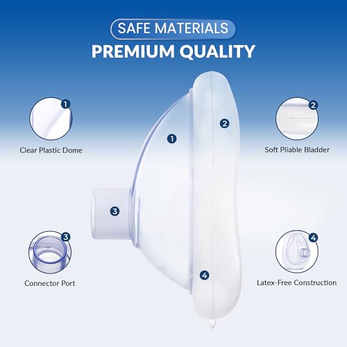 Image of Primacare RS-6847 CPR Rescue Masks, Pack of 10 - FDA Approved CPR Masks with One-Way Valves for Emergency Response, First Aid Kits, CPR Training & Rescue Breathing - Universal Adult Size