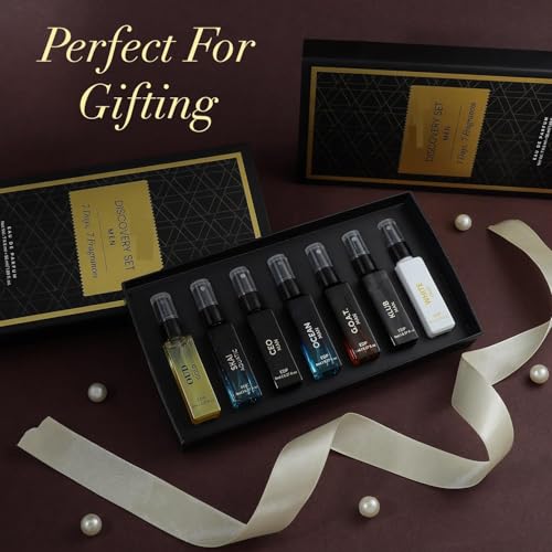 Discover.y Gift Set 7x8ML Eau De Parfum Perfume for Men with Woody, Fresh & Oud Long Lasting EDP Fragrance Scent - Image 3