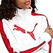 PUMA Women's Archive T7 Slim Cropped Track Jacket, White-For All Time Red AH25, Medium