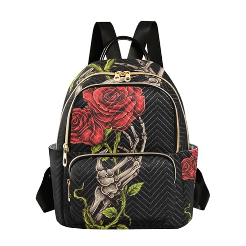 Mini sac à dos pour filles motif tête de mort rose le cadeau gothique tendance