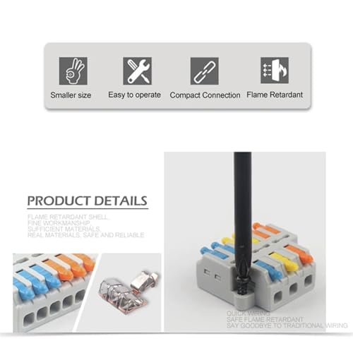 Bloque de terminales divisor de 0,08-4,0 mm² con 5 unidades D2-4 4
