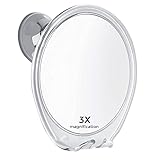 Fogless Shower Mirror 3X Magnifying, with Razor Hook for Anti Fog Shaving, 360 Degree Rotating for Easy Mirrors Viewing, Super Strong Power Lock Suction Cup, Enhance Your Shave Experience Now!