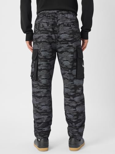 Image of The Souled Store Punisher: One Man Army Men and Boys Drawstringed Grey Camouflage Cotton Cargo Joggers