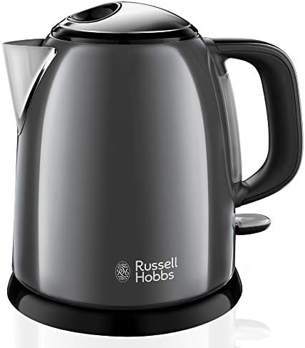 Russell Hobbs czajnik elektryczny, wymienny filtr antywapienny, kontroler strix, markery szybkiego ładowania, pojemność 1l, moc 2400W, stal nierdzewna, szary, Colours+ 24993-70