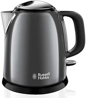 Russell Hobbs czajnik elektryczny, wymienny filtr antywapienny, kontroler strix, markery szybkiego ładowania, pojemność 1l, moc 2400W, stal nierdzewna, szary, Colours+ 24993-70