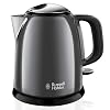 Russell Hobbs Colours Plus+ Mini Waterkoker, Roestvrijstaal, 1 Liter, Anti-kalkfilter, Compact, Snel, Energiebesparend, 2400 Watt, Grijs, 24993-70