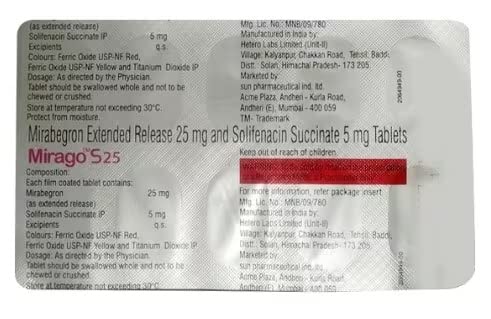 Mirago S 25 - Strip of 10 Tablets