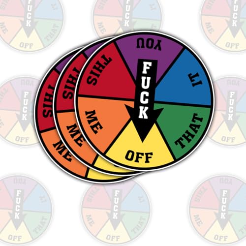 3Pcs Fuck Off That it you this me Sticker Gifts FK ME Sticker for Adults Waterproof Stickers Morale Tactical Lucky Wheel Hook and Loop Vinyl Car Decal for Laptop Water Bottle Toolbox Phone Case 3"
