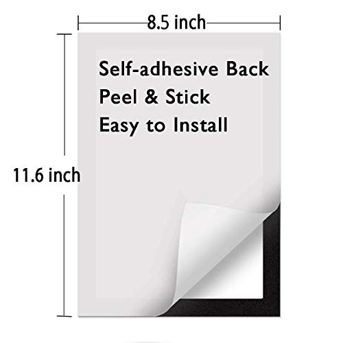 ZHIDIAN Document Sign Holder Pockets with Adhesive Back, Plastic Poster Picture Notice Display Frame for Window/Door/Wall/Cabinet, 8.5 x 11.6 Inches, Silver, 6 Pack - Thumbnail 4