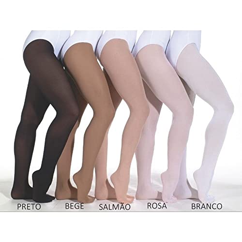 meia calça ballet rosa balé infantil juvenil adulto tam 00 com pé