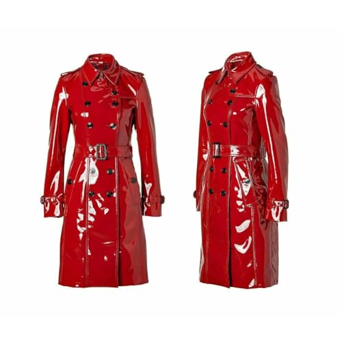 Darkrock Prime Quality PVC Vinyl Women's Trench Coat