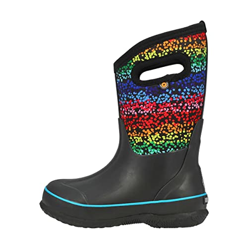 Image of Bogs Kids Classic Flower Stripes Winter Snow Boot