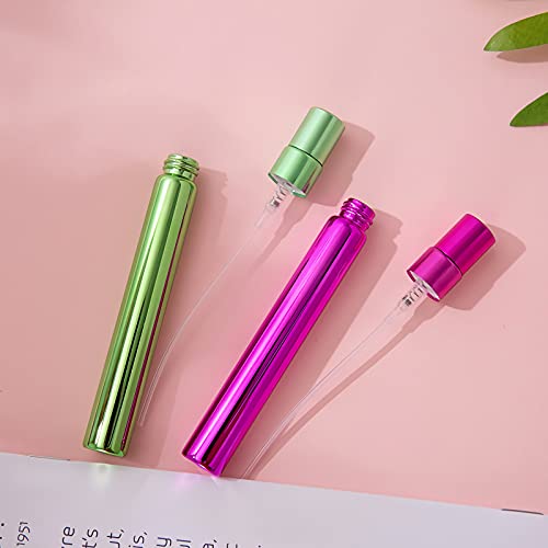BasicPacking Pack of 48, Gold UV Coated 10 ml Portable Perfume Bottles Spray Perfume Bottle, 10ml Mini Glass Perfume Sprayer Bottles for Travel Purse Handbag Pocket Luggage+ 8 x Funnel - Image 5