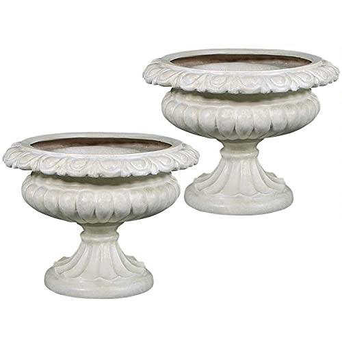 Design Toscano Ne9150297 Palazzo Di Caserta Architectural Garden Urn, Set Of Two, Antique Stone Finish #TOP21