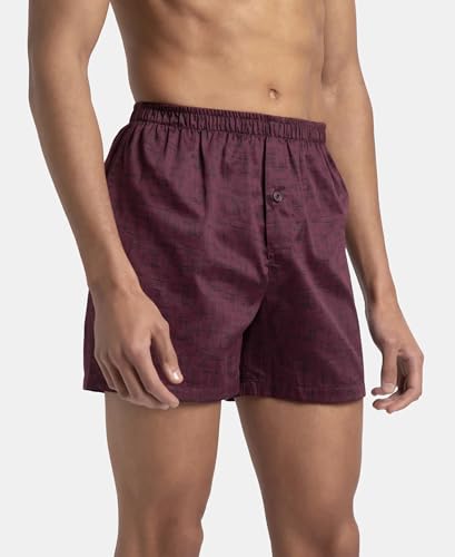 Image of Jockey 8222 Men Super Combed Mercerized Cotton Woven Printed Inner Boxers with Ultrasoft and Durable Inner Waistband (Pack of 2, Colors & Prints May Vary)