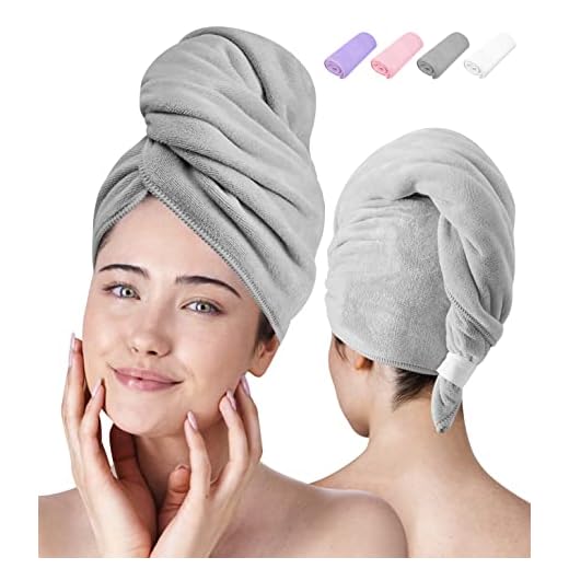 Luxe Beauty Essentials Microfiber Hair Towel – Plush Microfiber Towel for Hair – Absorbent Microfiber Hair Towels for Women with Curly, Long, Thick Hair – Superior Hair Drying Towels