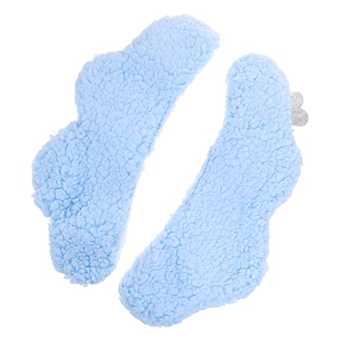 Ciieeo Toilet Seats Warmer Pad Set 2 Pcs Soft Cotton Velvet Self-Adhesive Easy to Clean Toilet Seat Covers for Home Random