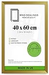 MND Dealings | Durable (40 x 60 CM) Rectangle Poster Frame 24 x 16 Inch | with Scratch-Proof Perspex |for Horizontal or Vertical 400 x 600 mm Wall Mounting- [ Gold ]