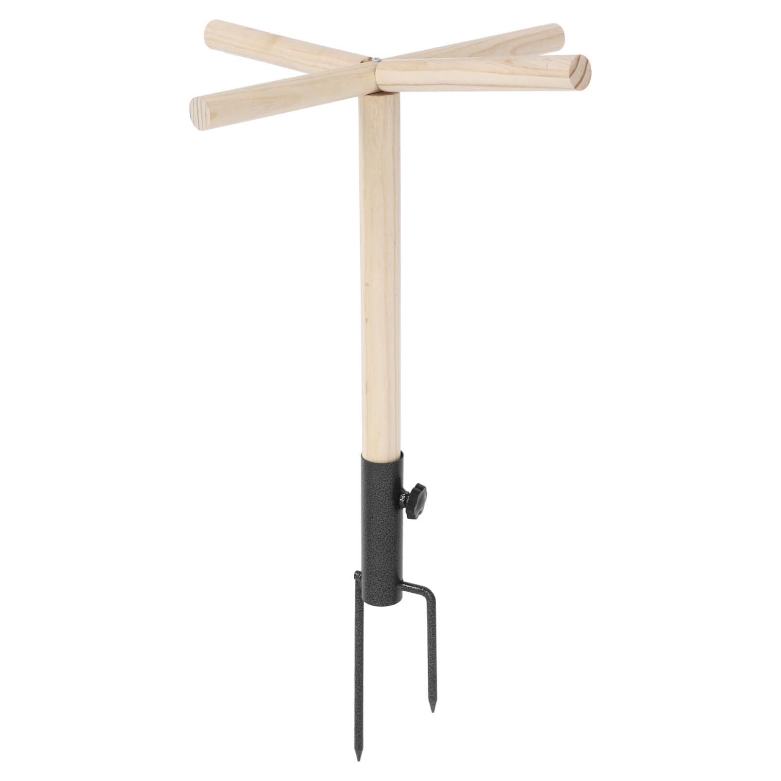 Percha de Madera para Pájaros y Pollos Buena Textura | Soporte de Hierro, Uso en Juego, Acabado Natural, para Gallinas y Aves en Espacios Exteriores