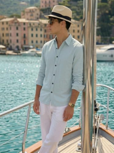Image of NexaFlair Man's Casual | Formal | Linen| Cotton | Regular Wear Collared | Fit Shirt for Men