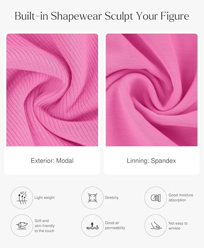 Image of Popilush Long Sleeve Midi Dresses for Women, Built-in Bra Shapewear Dress | Bodycon, Tummy Control, Square Neck, Cocktail Party and Dinners