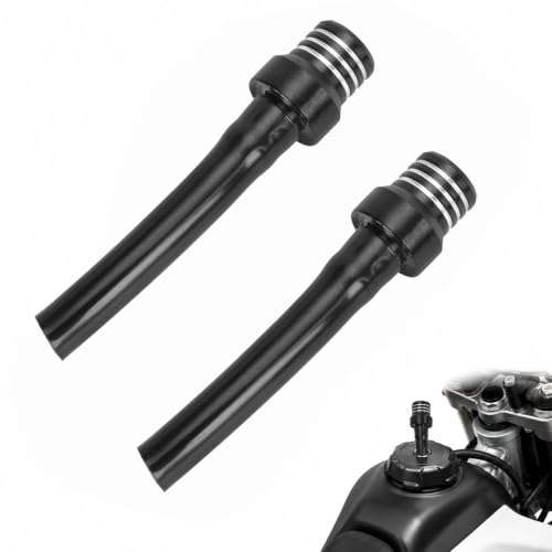 Image of Livawnd 2 Pcs Black CNC Aluminium Fuel Tank Breather Valves for Motorbikes & ATVs